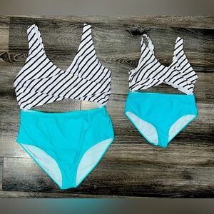 Matching Family Swimsuits - Mommy and Me! Women’s Large / Girls 6-7